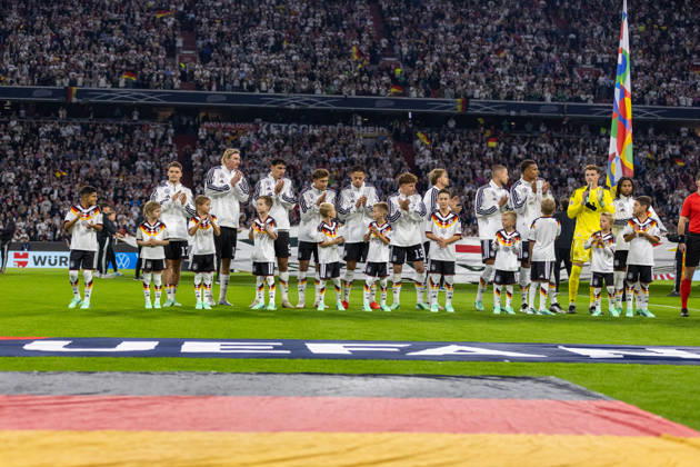 Fussball: UEFA Nations League 2026 - 2027, 3. Spieltag - Deutschland vs Serbien - Allianz-Arena (München) : Mannschaftsfoto, Totale Copyright: xMichellexLukax
