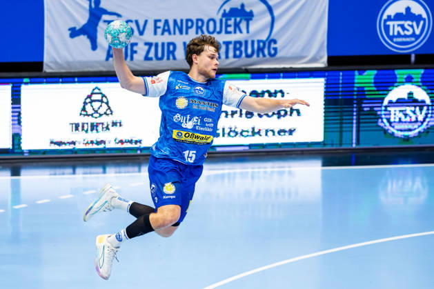 01.10.2026, GER, Handball, Maenner, Saison 26 27, Opel 1.Bl, 7.Spieltag, ThSV Eisenach - TVB Stuttgart David More (ThSV Eisenach,15) 99817 Eisenach Werner-Assmann-Halle Am Sportp Thueringen Deutschland