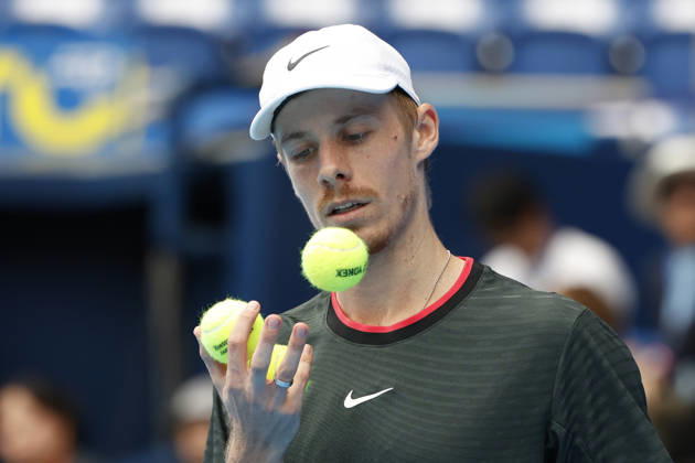 October 3, 2026, Tokyo, Japan: Denis Shapovalov (Canada) in action against Alejandro Tabilo (Chile) during their Round of 16 match at the Kinoshita Group Japan Open Tennis Championships at Ariake Colosseum in Tokyo. The tournament runs from September 29 to October 6. Shapovalov won 7-5, 3-6, 6-4. Tokyo Japan - ZUMAm191 20261003_aap_m191_003 Copyright: xRodrigoxReyesxMarinx