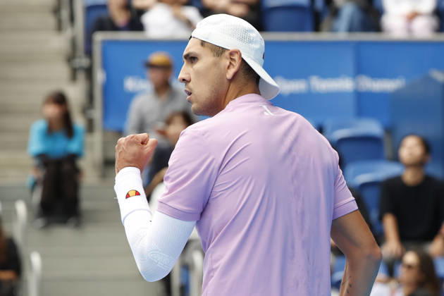 October 3, 2026, Tokyo, Japan: Alejandro Tabilo (Chile) reacts against Denis Shapovalov (Canada) during their Round of 16 match at the Kinoshita Group Japan Open Tennis Championships at Ariake Colosseum in Tokyo. The tournament runs from September 29 to October 6. Shapovalov won 7-5, 3-6, 6-4. Tokyo Japan - ZUMAm191 20261003_aap_m191_006 Copyright: xRodrigoxReyesxMarinx