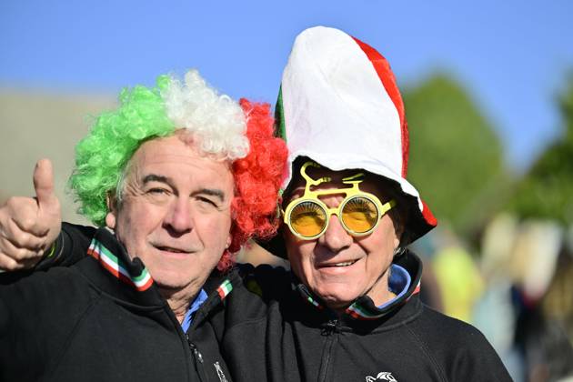 UEC 2026 Road European Championships Ljubljana 03 10 2026 LJUBLJANA, SLOVENIA - OCTOBER 03 : Italian Supporters during the Men Junior cycling road race of the 2026 UEC Road European Championships Ljubljana. An UCI Continental Championships cycling race of 110,5 km with start and finish in Sencur on October 3, 2026 in Ljubljana, Slovenia, 03 10 2026 Ljubljana Slovenia Copyright: xJanxDexMeuleneirx