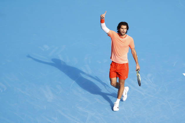 October 3, 2026, Tokyo, Japan: Carlos Alcaraz (Spain) reacts against Matteo Arnaldi (Italy) during their Round of 16 match at the Kinoshita Group Japan Open Tennis Championships at Ariake Colosseum in Tokyo. The tournament runs from September 29 to October 6. Alcaraz won 7-6(6), 6-1. Tokyo Japan - ZUMAm191 20261003_aap_m191_031 Copyright: xRodrigoxReyesxMarinx