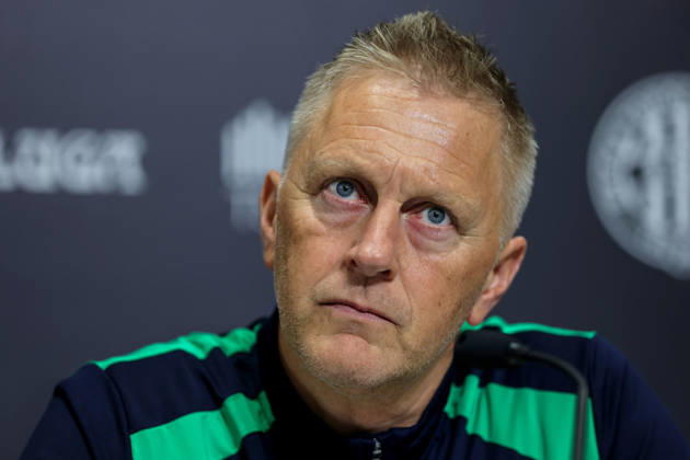 Republic of Ireland press conference, PK, Pressekonferenz TSC Arena, BaÄka Topola, Serbia 3 10 2026 Manager Heimir Hallgrimsson Heimir Hallgrimsson 3 10 2026  Copyright: xx RB1_3346_1