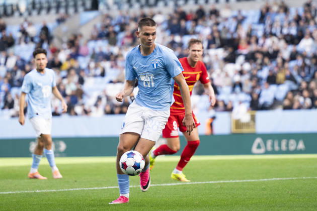 261003 Jovan Milosavljevic of Malmö FF during the Friendly match between Malmö FF and FC Nordsjälland on October 3, 2026 in Malmö. Photo: Avdo Bilkanovic BILDBYRAN COP 115 AB0391 fotboll football soccer fotball träningsmatch friendly match malmö ff fc nordsjälland bbeng Copyright: AVDOxBILKANOVIC BB261003AB023