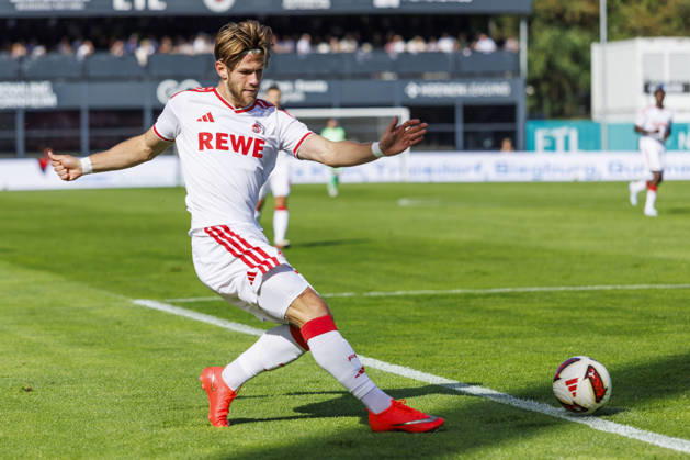 KOELN, GERMANY - OCTOBER 3, 2026: Jan Thielmann (1. FC Köln, 29) during the friendly match between FC Viktoria Köln vs. 1. FC Köln at the Sportpark Hoehenberg on October 3, 2026 in Koeln, Germany. DFL REGULATIONS PROHIBIT ANY USE OF PHOTOGRAPHS AS IMAGE SEQUENCES AND OR QUASI-VIDEO. Nordrhein-Westfalen Germany Copyright: xLeahxKohringx