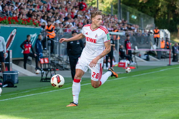Sebastian Sebulonsen (1. FC Koeln, 28) mit Ball. FC Viktoria Koeln vs. FC Hansa Rostock , Fussball, 3. Liga, 05. Spieltag, Saison 2026 2027, 11.09.2026 DFL DFB Regulations prohibit any use of Photographs as image sequences and or Quasivideo FC Viktoria Koeln vs. FC Hansa Rostock, Fussball, 3. Liga, 05. Spieltag, Saison 2026 2027, 11.09.2026 Koeln Copyright: xEibner-Pressefoto ThomasxHaeslerx EP_THR