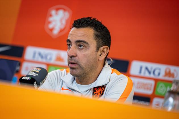 ZEIST - National coach Xavi Hernandez during a press conference, PK, Pressekonferenz at the KNVB Campus in preparation for the Nations League match against Serbia. SONNY LENSEN ANP xVIxANPxSportx xxANPxIVx 571379600 originalFilename: 571379600.jpg