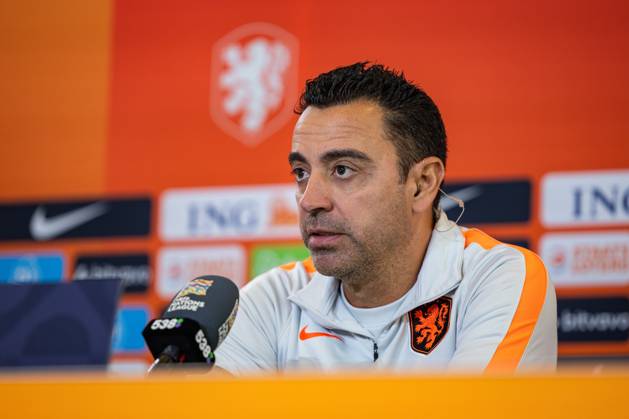ZEIST - National coach Xavi Hernandez during a press conference, PK, Pressekonferenz at the KNVB Campus in preparation for the Nations League match against Serbia. SONNY LENSEN ANP xVIxANPxSportx xxANPxIVx 571379605 originalFilename: 571379605.jpg