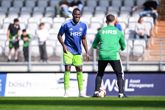 03.10.2026, Fussball, Saison 2026 2027, Testspiel, SC Austria Lustenau - FC Schalke 04, Bryan Lasme (FC Schalke 04) xRHR-FOTO YYx Copyright: KROEGER RHR-FOTOx RHR-FOTO YY