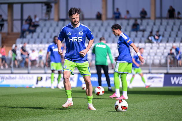 03.10.2026, Fussball, Saison 2026 2027, Testspiel, SC Austria Lustenau - FC Schalke 04, Adrian Gantenbein (FC Schalke 04) xRHR-FOTO YYx Copyright: KROEGER RHR-FOTOx RHR-FOTO YY