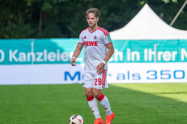 Jan Thielmann (1. FC Koeln, 29) am Ball. FC Viktoria Koeln vs. FC Hansa Rostock , Fussball, 3. Liga, 05. Spieltag, Saison 2026 2027, 11.09.2026 DFL DFB Regulations prohibit any use of Photographs as image sequences and or Quasivideo FC Viktoria Koeln vs. FC Hansa Rostock, Fussball, 3. Liga, 05. Spieltag, Saison 2026 2027, 11.09.2026 Koeln Copyright: xEibner-Pressefoto ThomasxHaeslerx EP_THR