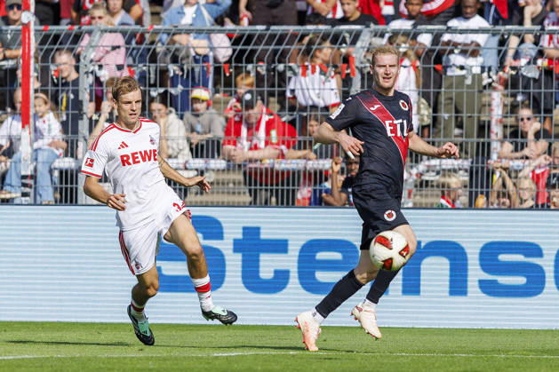 KOELN, GERMANY - OCTOBER 3, 2026: Meiko Sponsel (FC Viktoria Köln, 19) during the friendly match between FC Viktoria Köln vs. 1. FC Köln at the Sportpark Hoehenberg on October 3, 2026 in Koeln, Germany. DFL REGULATIONS PROHIBIT ANY USE OF PHOTOGRAPHS AS IMAGE SEQUENCES AND OR QUASI-VIDEO. Nordrhein-Westfalen Germany Copyright: xLeahxKohringx