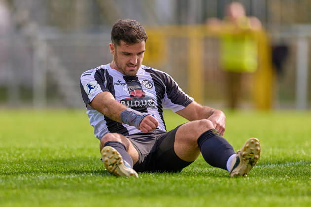 Michael Kleinschrodt (VfR Aalen, 09) am Boden GER, VfR Aalen vs. FSV Frankfurt, Fussball, Regionalliga Suedwest - Herren, 10. Spieltag, Spielzeit 2026 2027, 03.10.2026 GER, VfR Aalen vs. FSV Frankfurt, Fussball, Regionalliga Suedwest - Herren, 10. Spieltag, Spielzeit 2026 2027, 03.10.2026 Aalen Copyright: xEibner-Pressefoto GeraldxOelze-dexStoppanyx EP_ODS