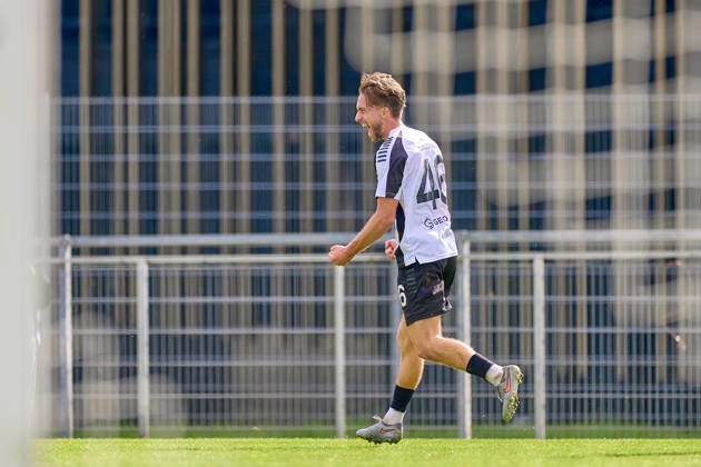 Torjubel Gianluca Gaudino (VfR Aalen, 46) ueber sein Tor, Treffer zur 1:0 Fuehrung fuer Aalen GER, VfR Aalen vs. FSV Frankfurt, Fussball, Regionalliga Suedwest - Herren, 10. Spieltag, Spielzeit 2026 2027, 03.10.2026 GER, VfR Aalen vs. FSV Frankfurt, Fussball, Regionalliga Suedwest - Herren, 10. Spieltag, Spielzeit 2026 2027, 03.10.2026 Aalen Copyright: xEibner-Pressefoto GeraldxOelze-dexStoppanyx EP_ODS