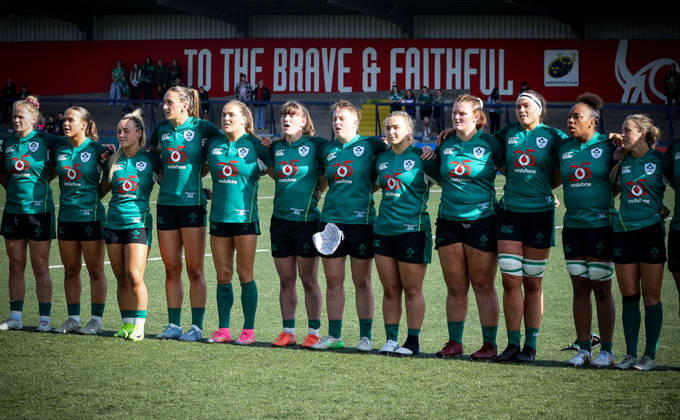 Women s International Test Match, Virgin Media Park, Cork 3 10 2026 Ireland vs Japan Ireland stand for the national anthem Ireland stand for the national anthem 3 10 2026  Copyright: xx DC91060 copy