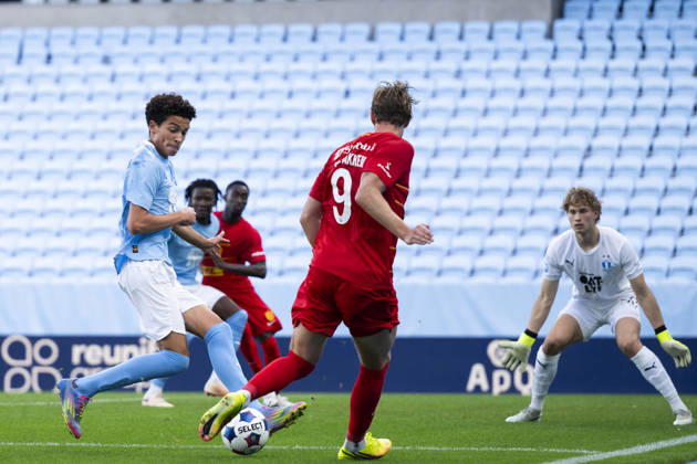 261003 Leon da Silva of Malmö FF during the Friendly match between Malmö FF and FC Nordsjälland on October 3, 2026 in Malmö. Photo: Avdo Bilkanovic BILDBYRAN COP 115 AB0391 fotboll football soccer fotball träningsmatch friendly match malmö ff fc nordsjälland bbeng Copyright: AVDOxBILKANOVIC BB261003AB057