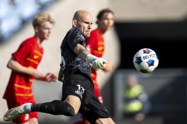261003 Goalkeeper Andreas Hansen of FC Nordsjälland during the Friendly match between Malmö FF and FC Nordsjälland on October 3, 2026 in Malmö. Photo: Avdo Bilkanovic BILDBYRAN COP 115 AB0391 fotboll football soccer fotball träningsmatch friendly match malmö ff fc nordsjälland bbeng Copyright: AVDOxBILKANOVIC BB261003AB074