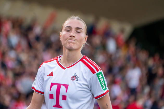 Deutschland: Google Pixel Frauen-Bundesliga 2026 2027, 6.Spieltag, 1.FC Köln vs SC Freiburg, Samstag, 03.10.2026, Franz-Kremer-Stadion (Köln-Westfalen): k30 Sophie Nachtigall (1.FC Köln,30) EmotionenEnttäuschung,Gesichtsausdruck, Emotionen Köln Franz-Kremer-Stadion, Köln Deutschland Copyright: xOrhanxHabashx