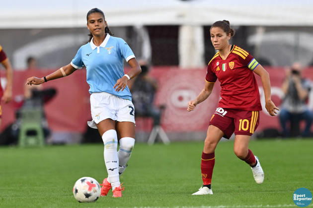 SOCCER - Women s Serie A - AS Roma vs. SS Lazio Women Photo by IPA ABACAPRESS.COM89263840 - Andrea Holmstrom of S.S. Lazio and Manuela Giugliano of A.S. Roma during the Serie A Women s League match between Roma and Lazio—the AS Roma vs. S.S. Lazio Women game, an Italian Serie A Women s match—in Rome, Italy, on October 3, 2026 Rome Italy  Copyright: xIPAxSport ABACAx