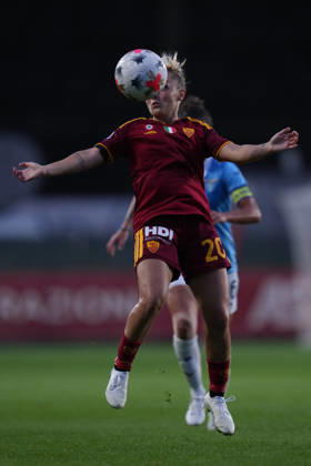 Roma™s Giada Greggi during the Serie A Women soccer match between Roma and Lazio at the Rome s Tre Fontane stadium, Italy - Saturday October 3, 2026 - Soccer ( Photo by Alfredo Falcone LaPresse )  Copyright: xAlfredoxFalcone LaPressex