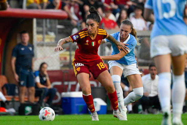 IPA89265748 - AS Roma s Martina Piemonte during the 2026–2027 Serie A Women s Athora Italian Football Championship match between AS Roma Women and SS Lazio Women at the Tre Fontane Stadium on October 3, 2026.  Copyright: xFabrizioxCorradetti IPAxSportx xx IPA89265748