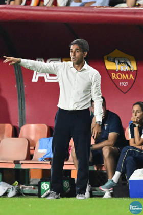 SOCCER - Women s Serie A - AS Roma vs. SS Lazio Women Photo by IPA ABACAPRESS.COM89267023 - Gianluca Grassadonia, coach of S.S. Lazio, during the Serie A Women s league match between Roma and Lazio—AS Roma vs. S.S. Lazio Women—an Italian Serie A Women s soccer match in Rome, Italy, on October 3, 2026 Rome Italy Copyright: xIPAxSport ABACAx
