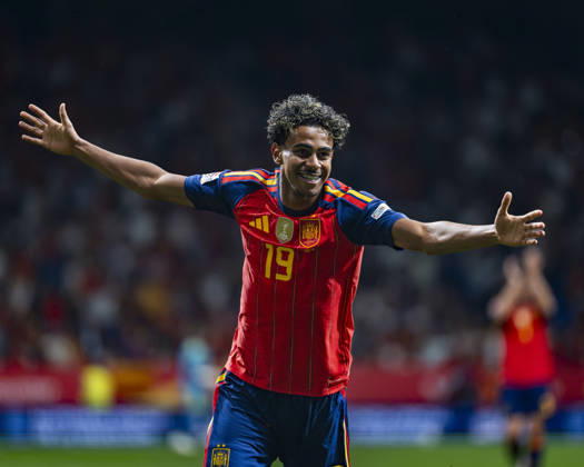 Spain v Czechia - UEFA Nations League 2026 27 Group A3 MD3 OVIEDO, SPAIN - OCTOBER 3: Lamine Yamal of Spain celebrates his goal during the UEFA Nations League 2026 27 group phase match between Spain and Czechia at Estadio Carlos Tartiere on October 3, 2026 in Oviedo, Spain. Oviedo Estadio Carlos Tartiere Oviedo Spain Copyright: xAlbertoxGardinx AGardin_20261003_Foot_Spa_Cze_0174