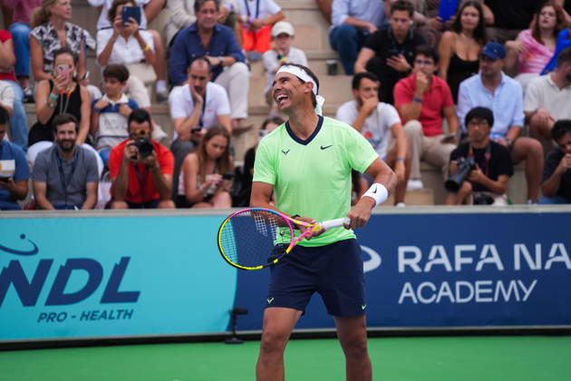 Nadal capitanea al Team Rafa y logra la victoria en el décimo aniversario de su academia Rafa Nadal durante el torneo, a 03 de octubre de 2026, en Manacor, Islas Baleares (Espana) RAFA NADAL;TORNEO;TENIS;MANACOR Organización 03 10 2026 Manacor Manacor Espana Copyright: xOrganizacionx 7818891