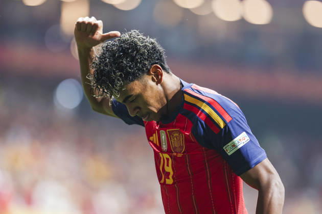 October 3, 2026, Oviedo, Asturias, Spain: Lamine Yamal of Spain celebrates after scoring his team s first goal during the UEFA Nations League 2026 27 group phase match between Spain and Czech Republic at Carlos Tartiere stadium on October 03, 2026, in Oviedo, Spain. Spain V Czech Republic - UEFA Nations League 2026 27 Group A3 MD3  - ZUMAa181 20261003_zaa_a181_068 Copyright: xIrinaxR.xHx