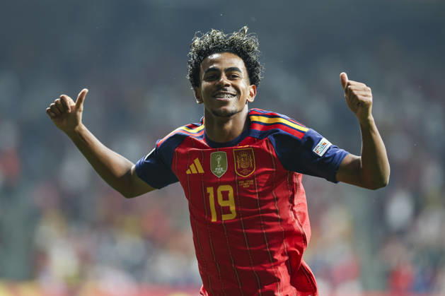 October 3, 2026, Oviedo, Asturias, Spain: Lamine Yamal of Spain celebrates after scoring his team s first goal during the UEFA Nations League 2026 27 group phase match between Spain and Czech Republic at Carlos Tartiere stadium on October 03, 2026, in Oviedo, Spain. Oviedo Spain - ZUMAa181 20261003_zaa_a181_077 Copyright: xIrinaxR.xHx