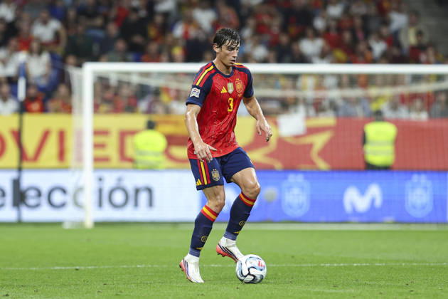October 3, 2026, Oviedo, Asturias, Spain: Robin Le Normand of Spain controls the ball during the UEFA Nations League 2026 27 group phase match between Spain and Czech Republic at Carlos Tartiere stadium on October 03, 2026, in Oviedo, Spain. Oviedo Spain - ZUMAa181 20261003_zaa_a181_092 Copyright: xIrinaxR.xHx