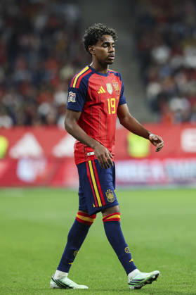 October 3, 2026, Oviedo, Asturias, Spain: Lamine Yamal of Spain looks on during the UEFA Nations League 2026 27 group phase match between Spain and Czech Republic at Carlos Tartiere stadium on October 03, 2026, in Oviedo, Spain. Oviedo Spain - ZUMAa181 20261003_zaa_a181_097 Copyright: xIrinaxR.xHx