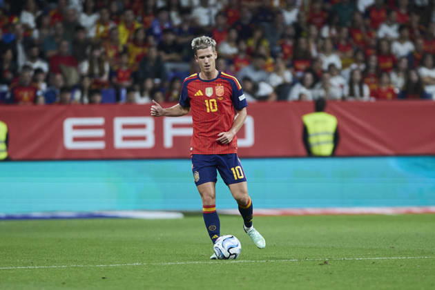 Spain - Czech Republic - UEFA Nations League 2026 27 OVIEDO, SPAIN - OCTOBER 3: Dani Olmo of Spain passes the ball during the UEFA Nations League 2026 27 group phase match between Spain and Czech Republic at the Carlos Tartiere Stadium on October 3, 2026 in Oviedo, Spain. (Photo by Diego Simon Photo Players Images Magara Press) Oviedo Carlos Tartiere Espana Copyright: xDiegoxSimonx