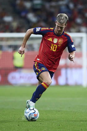 Spain - Czech Republic - UEFA Nations League 2026 27 OVIEDO, SPAIN - OCTOBER 3: Dani Olmo of Spain runs with the ball during the UEFA Nations League 2026 27 group phase match between Spain and Czech Republic at the Carlos Tartiere Stadium on October 3, 2026 in Oviedo, Spain. (Photo by Diego Simon Photo Players Images Magara Press) Oviedo Carlos Tartiere Espana Copyright: xDiegoxSimonx