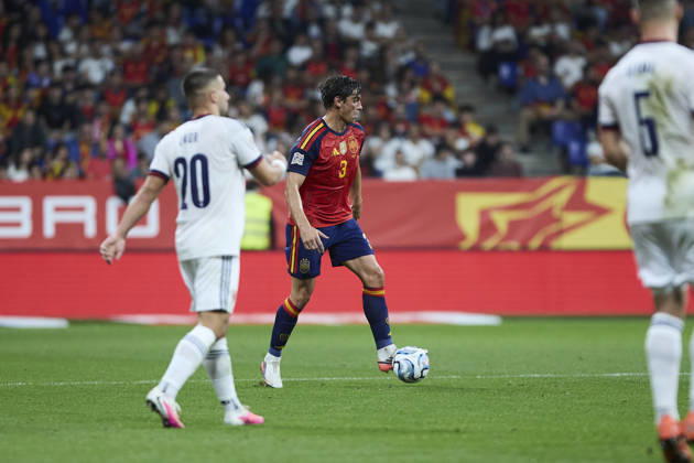 Spain - Czech Republic - UEFA Nations League 2026 27 OVIEDO, SPAIN - OCTOBER 3: Robin Le Normand of Spain in action during the UEFA Nations League 2026 27 group phase match between Spain and Czech Republic at the Carlos Tartiere Stadium on October 3, 2026 in Oviedo, Spain. (Photo by Diego Simon Photo Players Images Magara Press) Oviedo Carlos Tartiere Espana Copyright: xDiegoxSimonx