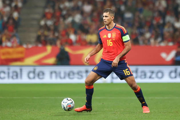 RECORD DATE NOT STATED 3rd October 2026; Carlos Tartiere Stadium, Oviedo, Spain; UEFA Nations League Football, Spain versus Czech Republic; Spain 16, Rodri, with possession AmandaxMcMaster