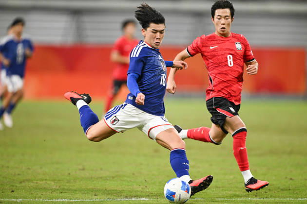 South Korea v Japan - 20th Asian Games Aichi-Nagoya TOYOTA, JAPAN - OCTOBER 03: FUKUNAGA Yuya 16 of Japan in action during the Football Men s Final Match between South Korea and Japan on day fourteen of the 20th Asian Games Aichi-Nagoya at Toyota Stadium on October 03, 2026 in Toyota, Aichi, Japan. Stringer Anadolu Tokyo Japan. Editorial use only. Please get in touch for any other usage.  Copyright: x2026xAnadoluxStringerx
