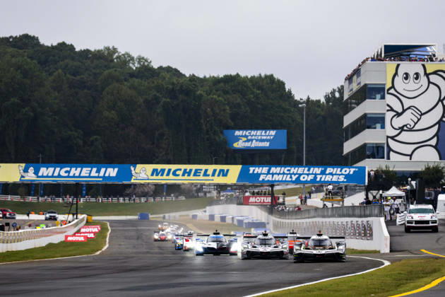 AUTO - IMSA - PETIT LE MANS 2026 60 BLOMQVIST Tom (gbr), BRAUN Colin (usa), DIXON Scott (nzl), Acura Meyer Shank Racing with Curb-Agajanian, Acura ARX-06, action, 93 PALOU Alex (esp), YELLOLY Nick (gbr), VAN DER ZANDE Renger (nld), Acura Meyer Shank Racing with Curb-Agajanian, Acura ARX-06, action, start of the race, depart, during the 2026 Motul Petit Le Mans, 11th round of the 2026 IMSA WeatherTech SportsCar Championship, from October 1 to 3, 2026 on the Michelin Raceway Road Atlanta in Braselton, Georgia, United States of America - BraseltonUnited States Copyright: xFabrizioxBoldonix