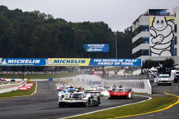 AUTO - IMSA - PETIT LE MANS 2026 60 BLOMQVIST Tom (gbr), BRAUN Colin (usa), DIXON Scott (nzl), Acura Meyer Shank Racing with Curb-Agajanian, Acura ARX-06, action, 93 PALOU Alex (esp), YELLOLY Nick (gbr), VAN DER ZANDE Renger (nld), Acura Meyer Shank Racing with Curb-Agajanian, Acura ARX-06, action, start of the race, depart, during the 2026 Motul Petit Le Mans, 11th round of the 2026 IMSA WeatherTech SportsCar Championship, from October 1 to 3, 2026 on the Michelin Raceway Road Atlanta in Braselton, Georgia, United States of America - BraseltonUnited States Copyright: xFabrizioxBoldonix