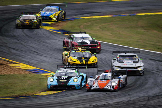 AUTO - IMSA - PETIT LE MANS 2026 912 HARDWICK Ryan (usa), PERA Riccardo (ita), SCHURING Morris (nld), Manthey 1st Phorm, Porsche 911 GT3 R (992.2), action, 37 FIELD Jon (usa), JARVIS Oliver (gbr), VAN DER SNEL Max (nld), Intersport Racing, Oreca 07-Gibson, action during the 2026 Motul Petit Le Mans, 11th round of the 2026 IMSA WeatherTech SportsCar Championship, from October 1 to 3, 2026 on the Michelin Raceway Road Atlanta in Braselton, Georgia, United States of America - BraseltonUnited States Copyright: xFabrizioxBoldonix