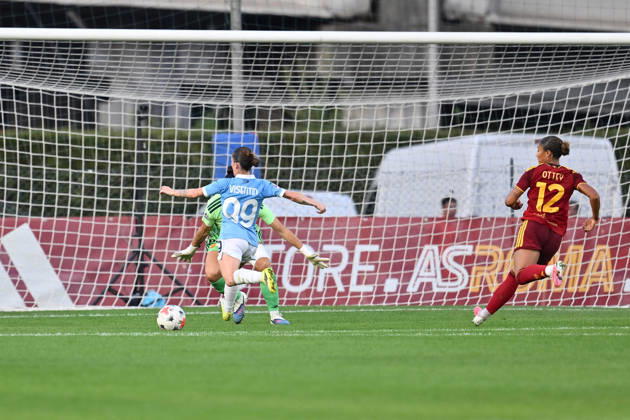 SOCCER - Women s Serie A - AS Roma vs. SS Lazio Women Photo by IPA ABACAPRESS.COM89273537 - Noemi Visentin of S.S. Lazio Women is in action during the Serie A Women Athora, Matchday 2, between A.S. Roma and S.S. Lazio Women, at the Tre Fontane Stadium on October 3, 2026, in Rome, Italy. Rome Italy Copyright: xIPAxSport ABACAx