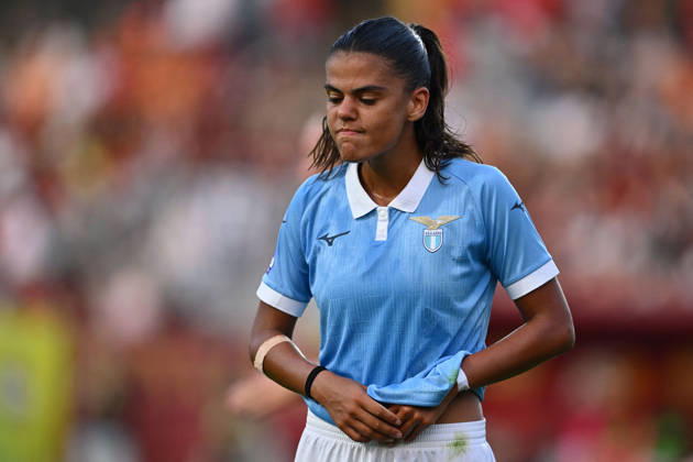 SOCCER - Women s Serie A - AS Roma vs. SS Lazio Women Photo by IPA ABACAPRESS.COM89273542 - Carola Zannini of S.S. Lazio Women is in action during the Serie A Women Athora, Matchday 2, between A.S. Roman and S.S. Lazio Women, at the Tre Fontane Stadium on October 3, 2026, in Rome, Italy. Rome Italy Copyright: xIPAxSport ABACAx