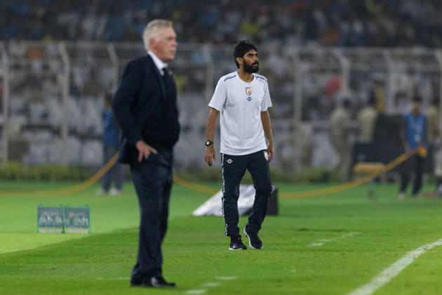 KOLKATA, INDIA - OCTOBER 3: Khalid Jamil Head Coach of India looks on during friendly match between India and Brazil at the Vivekananda Yuba Bharati Krirangan (VYBK) Stadium in Kolkata, India on 3rd October, 2026 Copyright: xUnnatixNaidux Sportspressphoto_SPR245242