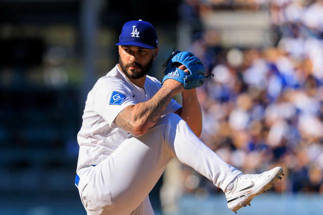 October 3, 2026, Los Angeles, California, USA: Relief pitcher, Tanner Scott 66 of the Los Angeles Dodgers during a NLDS Game 1 against the Atlanta Braves on Saturday October 3, 2026 at Dodger Stadium in Los Angeles, California. JAVIER ROJAS PI Los Angeles USA - ZUMAp124 20261003_zaa_p124_015 Copyright: xJavierxRojasx