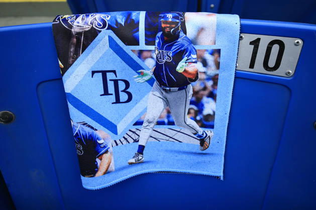 October 3, 2026, St. Petersburg, Florida, USA: A general image of the rally towels draped on the seats during pregame warmups prior to game one of the ALDS for the 2026 MLB, Baseball Herren, USA Playoffs between the Tampa Bay Rays and the New York Yankees on October 3, 2026 at Tropicana Field. The Rays beat the Yankees 1-0. MLB 2026: ALDS Tampa Bay 1 : 0 New York Yankees - ZUMAh180 20261003_zsp_h180_011 Copyright: xKimxHukarix