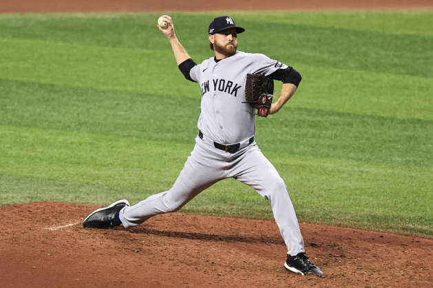 October 3, 2026, St. Petersburg, Florida, USA: New York Yankees pitcher Paul Blackburn (58) delivers a pitch in the seventh inning of game one of the ALDS for the 2026 MLB, Baseball Herren, USA Playoffs against the Tampa Bay Rays on October 3, 2026 at Tropicana Field. The Rays beat the Yankees 1-0. St. Petersburg USA - ZUMAh180 20261003_zsp_h180_108 Copyright: xKimxHukarix