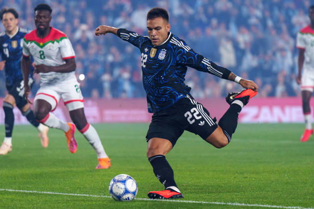 Burkina Faso v Argentina BUENOS AIRES, - OCTOBER 3: Lautaro Martinez 22 of Argentina scores a goal during a game between Burkina Faso and Argentina at Estadio Monumental on October 3, 2026 in Buenos Aires, STATE . Buenos Aires Estadio Monumental Argentnina Copyright: xAndrewxJ.xClark ISIxPhotosx 10001