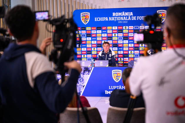 261004 Head coach Gheorghe Hagi of the Romanian men s national football team at a press conference, PK, Pressekonferenz on October 4, 2026 in Bucharest. Photo: Ludvig Thunman BILDBYRAN kod LT LT0825 fotboll football soccer fotball nations league uefa nations league presskonferens press conference rumänien romania bbeng fotboll football soccer fotball nations league uefa nations league presskonferens press conference rumänien romania bbeng Copyright: LUDVIGxTHUNMAN BB261004LT004