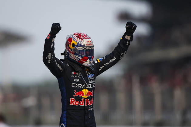 F1 - BAHRAIN GRAND PRIX IN MALAYSIA 2026 VERSTAPPEN Max (nld), Red Bull Racing Ford RB22, portrait celebrating his win during the 2026 Formula 1 Bahrain Grand Prix in Malaysia, 16th round of the 2026 Formula One World Championship, WM, Weltmeisterschaft from October 2 to 4, 2026 on the Sepang International Circuit, in Sepang, Malaysia - SepangMalaysia  Copyright: xXavixBonillax