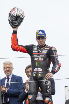 MOTO - MOTO GP - GRAND PRIX OF JAPAN 2026 BEZZECCHI Marco (ita), Aprilia Racing, Aprilia RS-GP26, podium, portrait during the 2026 MotoGP Motul Grand Prix of Japan on the Twin Ring Motegi Circuit from October 2 to 4th, At Motegi, Japan - MotegiJapan  Copyright: xGIGIxSOLDANOx